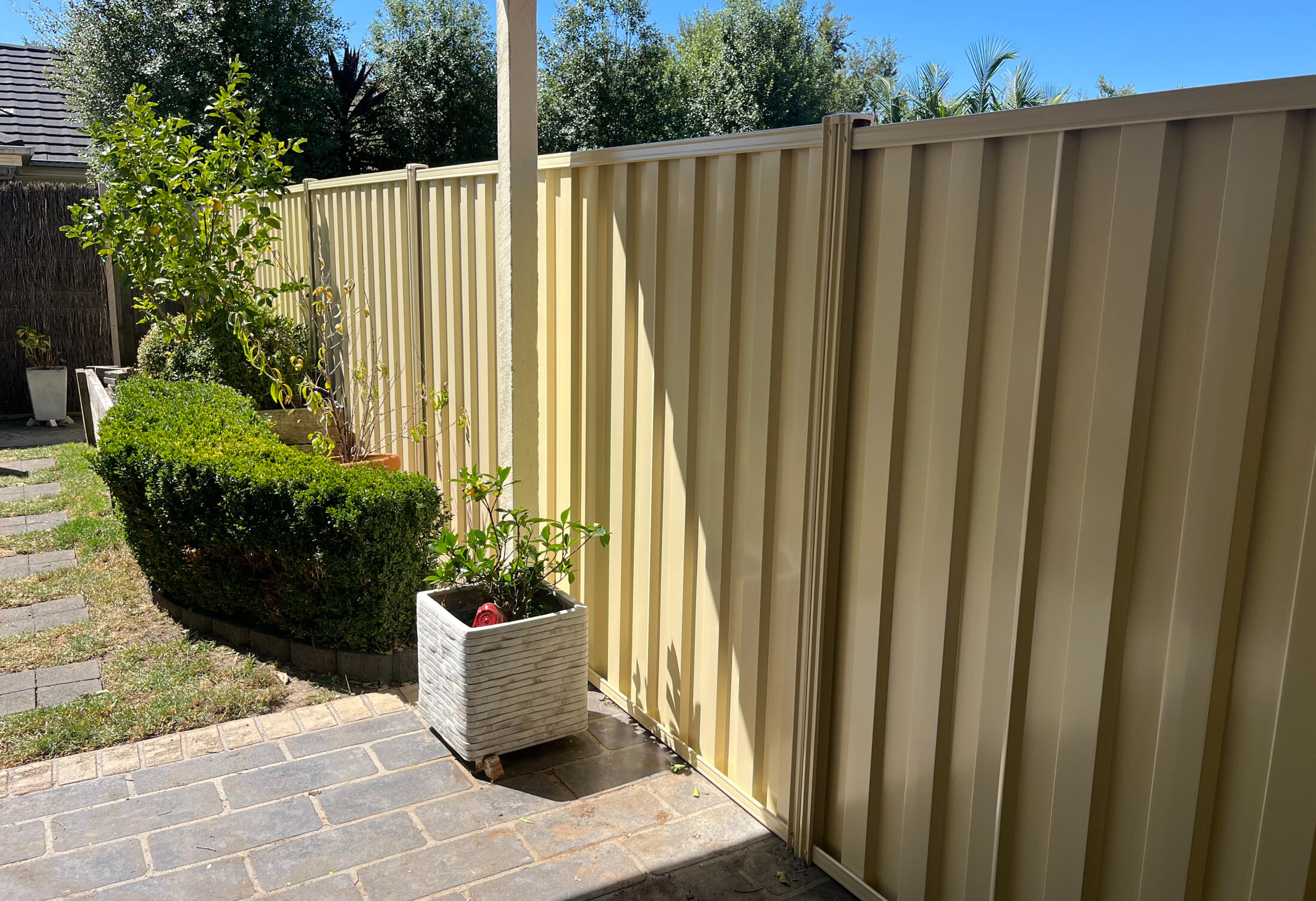 Colorbond fence Domain colour installed in Narre Warren South